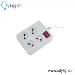 چهار خانه کابل دار بدون ارت مدل مربع پارت الکتریک thumb 1