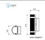 چراغ دیواری شعاع مدل SH-162-02 دوطرفه thumb 5