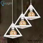 لوستر سه شعله مدل مثلث سفید thumb 2