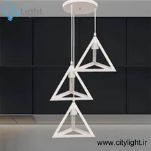 لوستر سه شعله مدل مثلث سفید gallery2