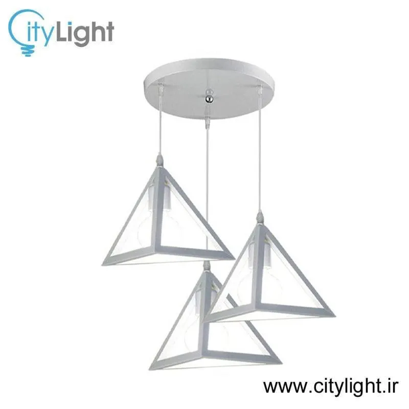 لوستر سه شعله مدل مثلث سفید gallery0