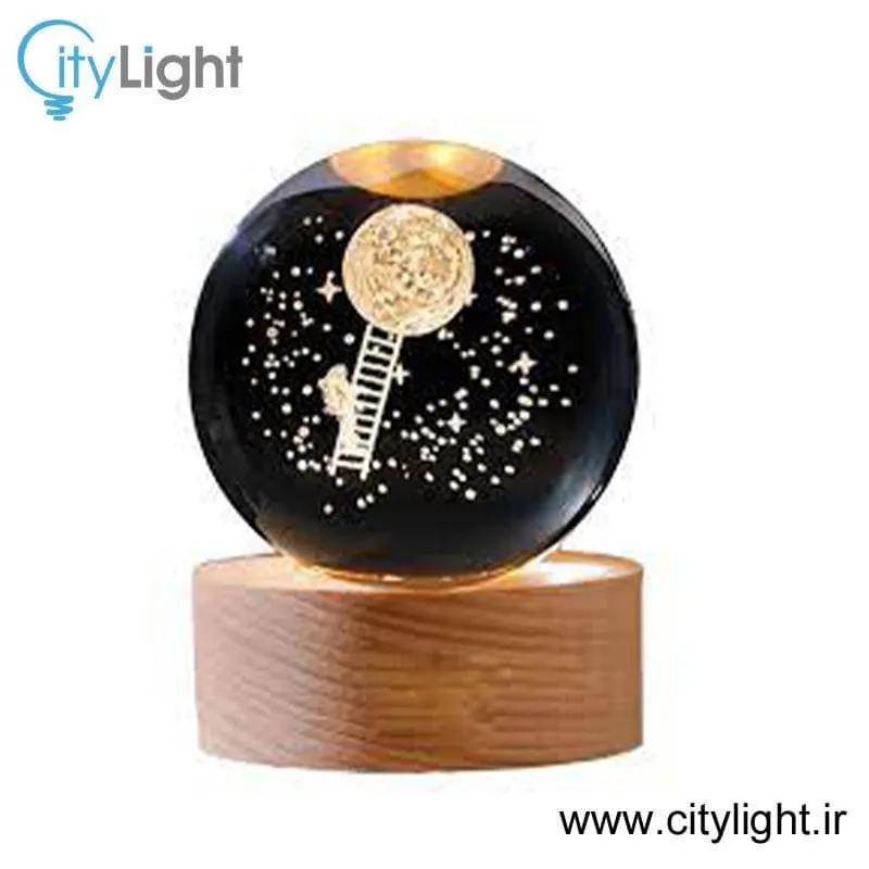 چراغ خواب گوی شیشه ای 3D gallery1