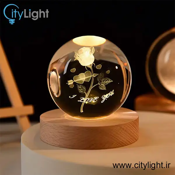 چراغ خواب گوی شیشه ای 3D