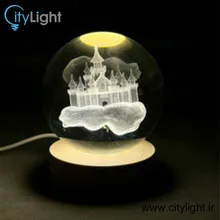 چراغ خواب گوی شیشه ای 3D gallery8