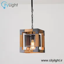 لوستر چوب فلز تک شعله مدل شاینا gallery2