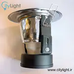 چراغ سیلندری هالوژن سقفی طرح چوب پایه سرامیکی E27 thumb 3