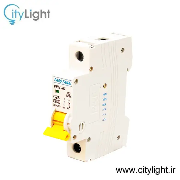 کلید مینیاتوری تک پل 25 آمپر پارس فانال مدل PFN-61
