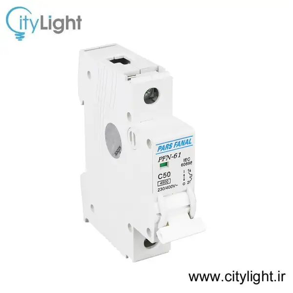 کلید مینیاتوری تک پل 50 آمپر پارس فانال مدل PFN-61