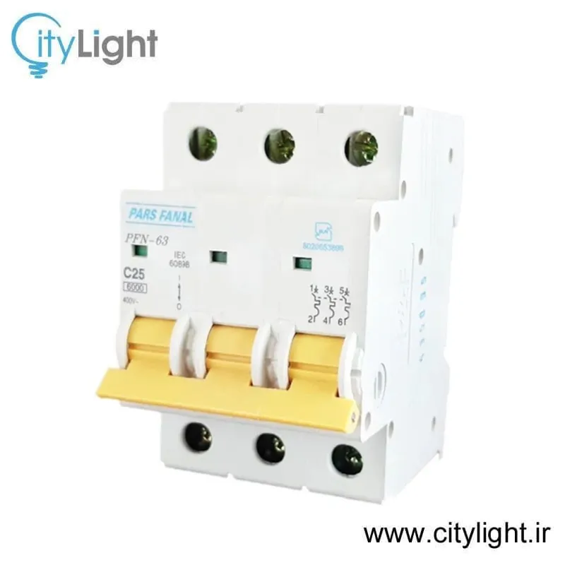 کلید مینیاتوری سه پل 25 آمپر پارس فانال مدل PFN-63 gallery0