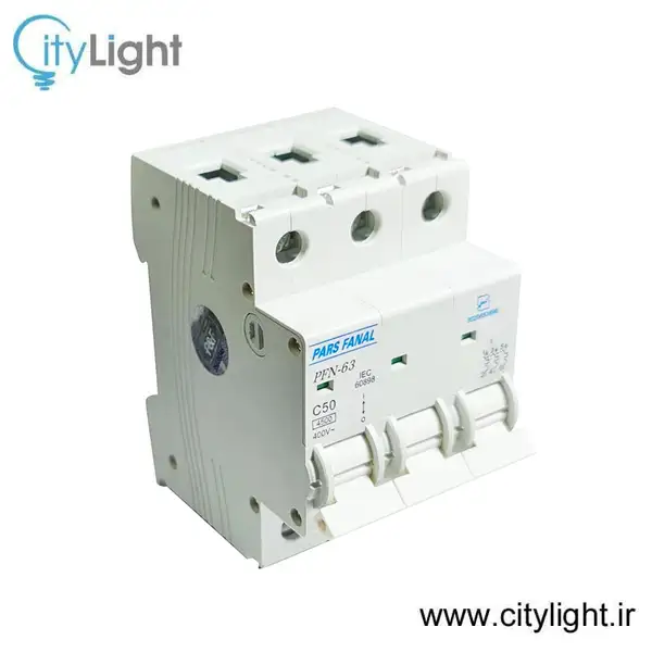 کلید مینیاتوری سه پل 50 آمپر پارس فانال مدل PFN-63