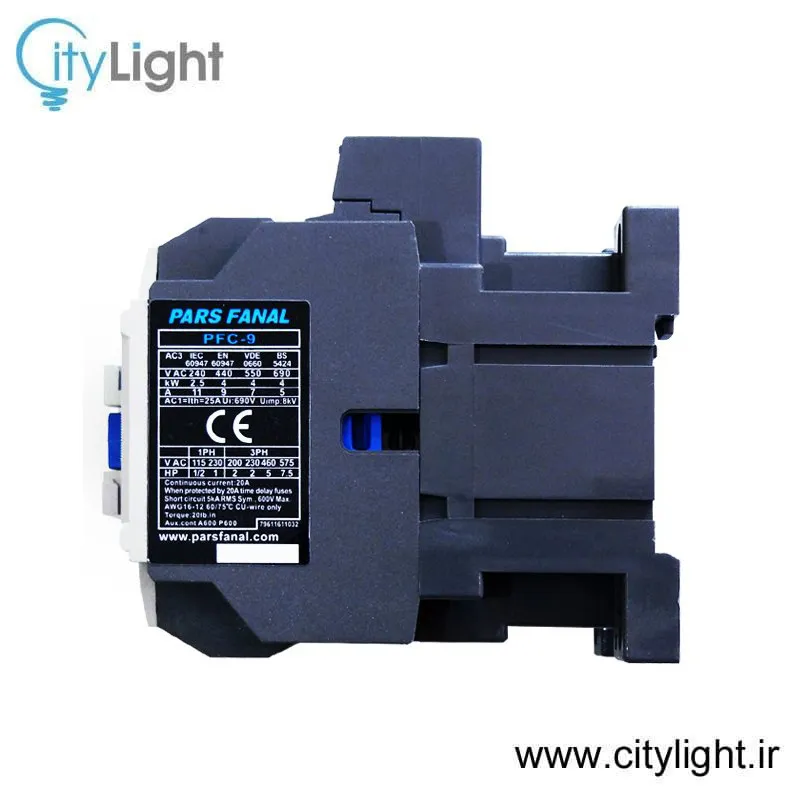 کنتاکتور 3 فاز پارس فانال 9 آمپر مدل PFC-9 gallery1